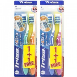 Зубная щетка Trisa экстра 2 в 1 мягкая