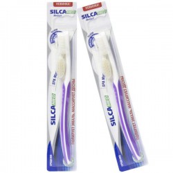 Зубная щетка SilcaMed спа массаж средней жесткости c запасной сменной головкой
