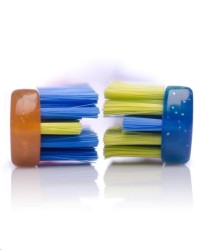 Зубная щетка Curaprox ортодонтическая с углублением бирюзовая